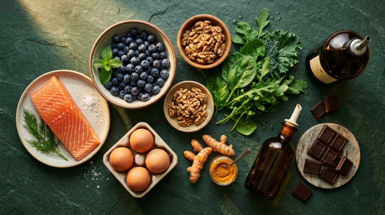 Best brain supplements for elderly foods like salmon, blueberries, and walnuts